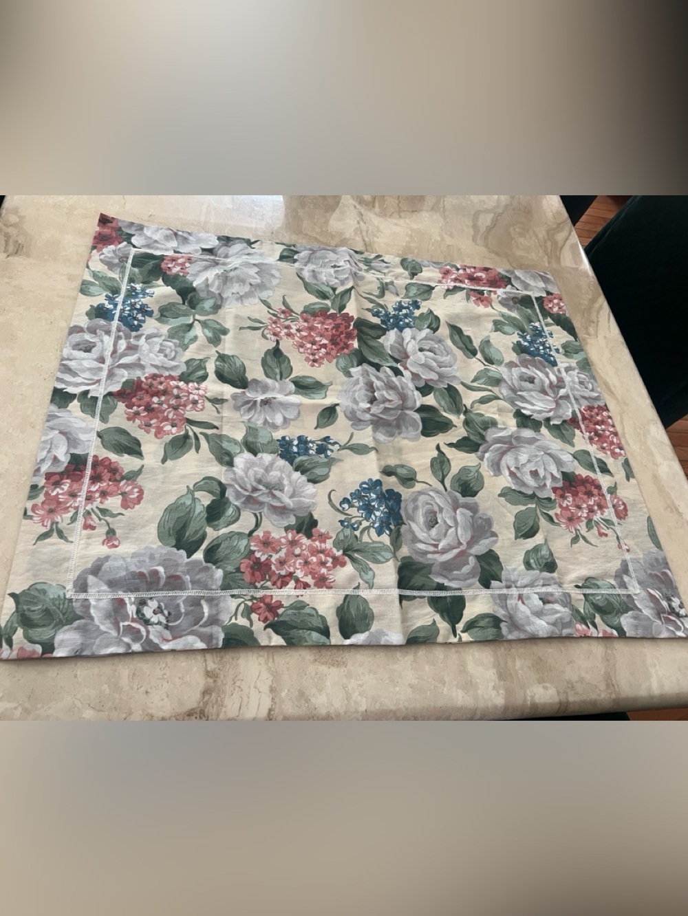 Crown Craft Williamsburg   Garden Gable Floral Pillow Sham 30 1/2” x 24 1/2”